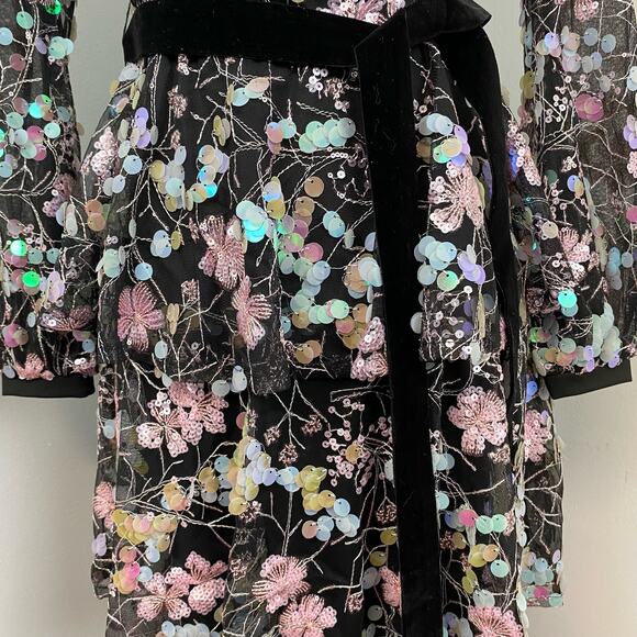 ModCloth Forever U Wrap Dress Multi Iridescent Pastel Sequins Size 2 $214 Fairy - Picture 6 of 13